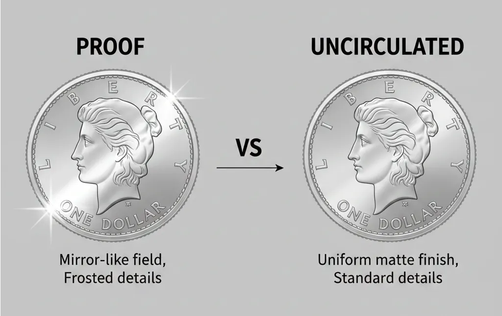 Proof vs Uncirculated Quality for Modern US Commemorative Silver Dollars